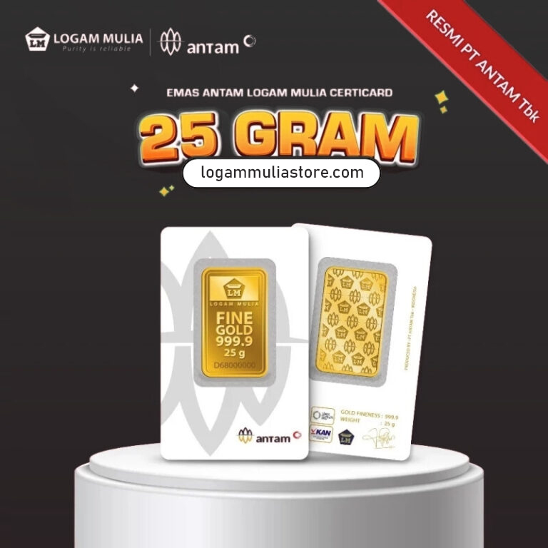 Emas ANTAM Logam Mulia Certicard – 25 gr